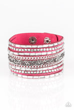 Load image into Gallery viewer, Paparazzi Accessories - Rhinestone Rumble - Pink Urban Bracelet
