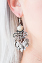 Load image into Gallery viewer, Paparazzi Accessories - A Bit On The Wild Side - White Earrings
