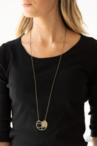 Paparazzi Accessories  - Abstract Aztec - Brass Necklace