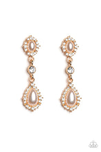 Load image into Gallery viewer, Paparazzi Accessories - All-Glowing - Gold (Pearls) Post Earrings
