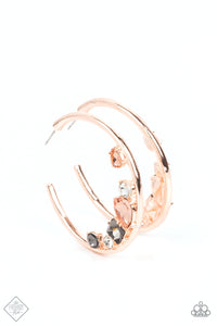 Paparazzi Accessories - Attractive Allure - Rose Hold Hoop Earrings