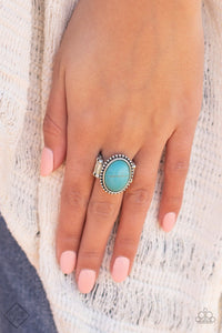 Paparazzi Accessories  - Bountiful Deserts  - Turquoise  (Blue) Ring