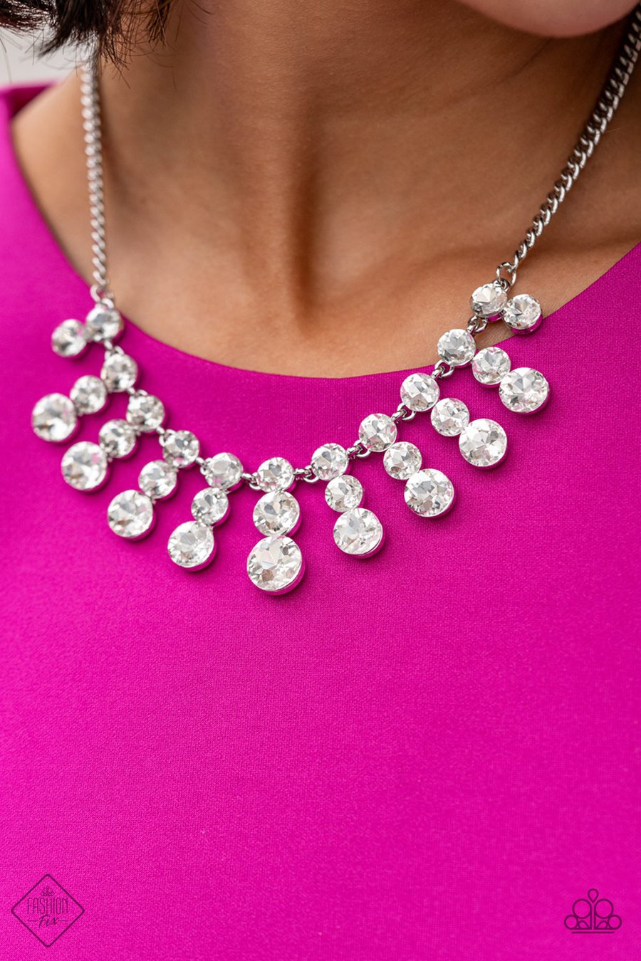 Paparazzi Accessories - Celebrity Couture - White (Bling) Necklace