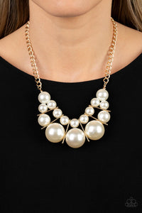 Paparazzi Accessories - Challenge Accepted - Gold (Pearls) Necklace