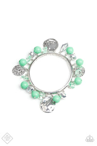 Paparazzi Accessories - Charming Treasure - Green Bracelet