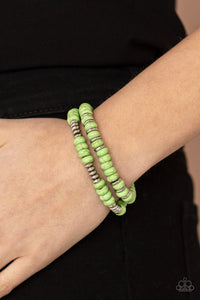 Paparazzi Accessories - Desert Rainbow - Green Bracelet