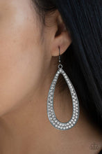 Load image into Gallery viewer, Paparazzi Accessories - Diamond Distraction - Black (Gunmetal) Bling Earrings
