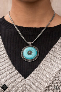 Paparazzi Accessories - Epicenter Of Attention - Blue (Turquoise) Necklace