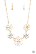 Load image into Gallery viewer, Paparazzi Accessories - Fiercely Flowering - Gold ( Pearls) Necklace
