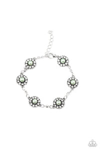 Paparazzi Accessories - Garden Flower Grabdeur - Green Bracelet