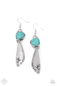 Paparazzi Accessories - Going-Green Goddess - Blue (Turquoise) Earrings