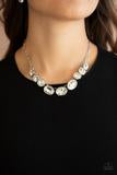 Paparazzi Accessories - Gorgeously Glacial - White (Bling) Necklace