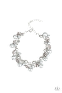 Paparazzi Accessories - Kensington Kiss - Silver (Gray) Bracelet