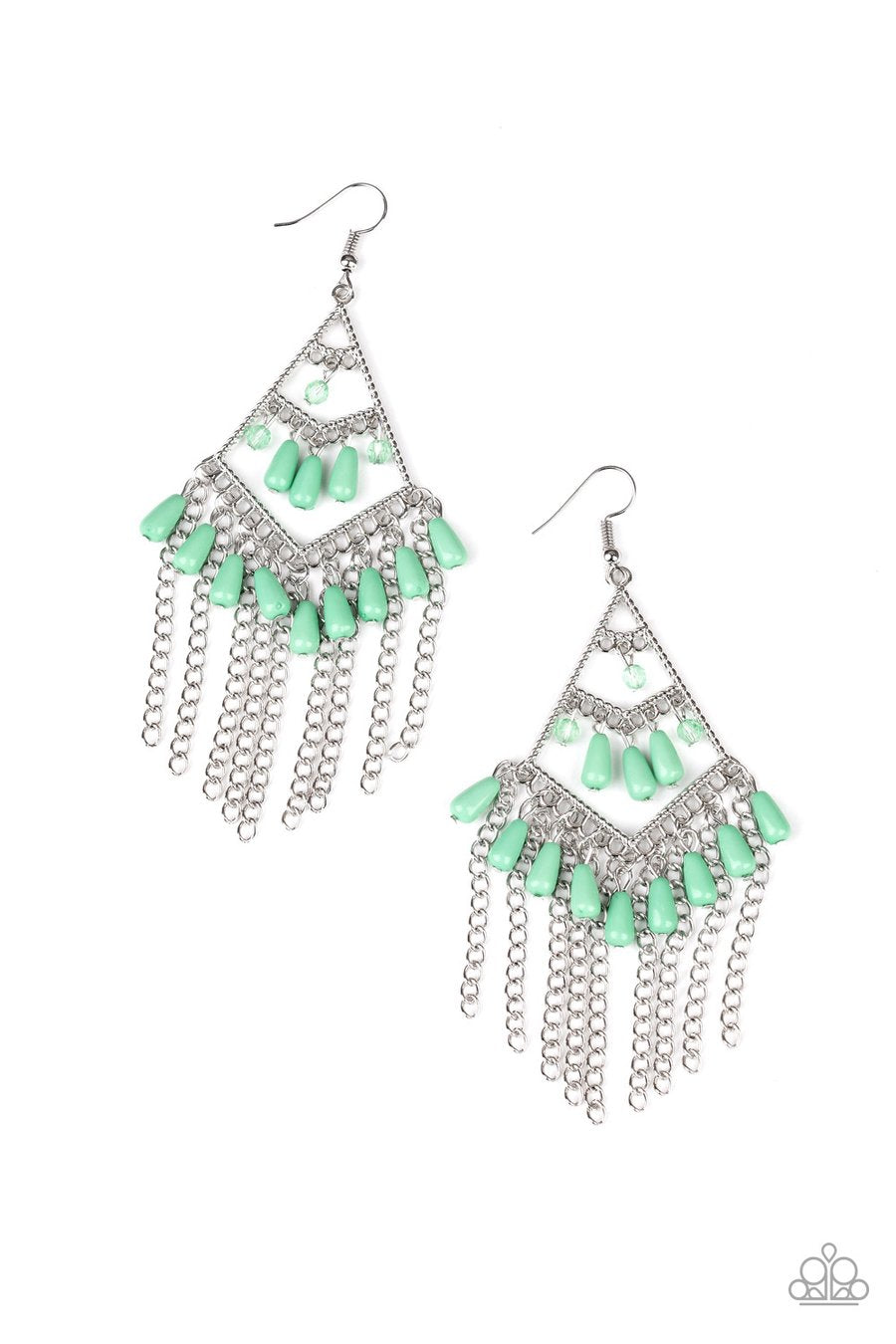 Paparazzi Accessories - Trending Transcendence - Green Earrings