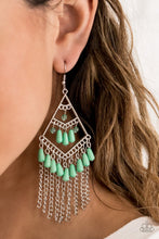 Load image into Gallery viewer, Paparazzi Accessories - Trending Transcendence - Green Earrings
