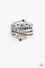 Load image into Gallery viewer, Paparazzi Accessories - Making The World Sparkle - Brown Ring
