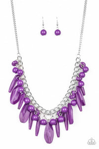 Papparazzi Accessories - Miami Martinis - Purple Necklace