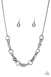 Paparazzi Accessories - Move It On Over - Black (Gunmetal) Necklace