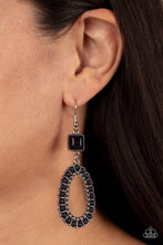 Load image into Gallery viewer, Paparazzi Accessories - Nappa Valley Luxe - Black Earrings
