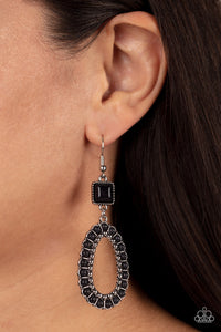 Paparazzi Accessories - Nappa Valley Luxe - Black Earrings