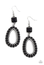 Load image into Gallery viewer, Paparazzi Accessories - Nappa Valley Luxe - Black Earrings
