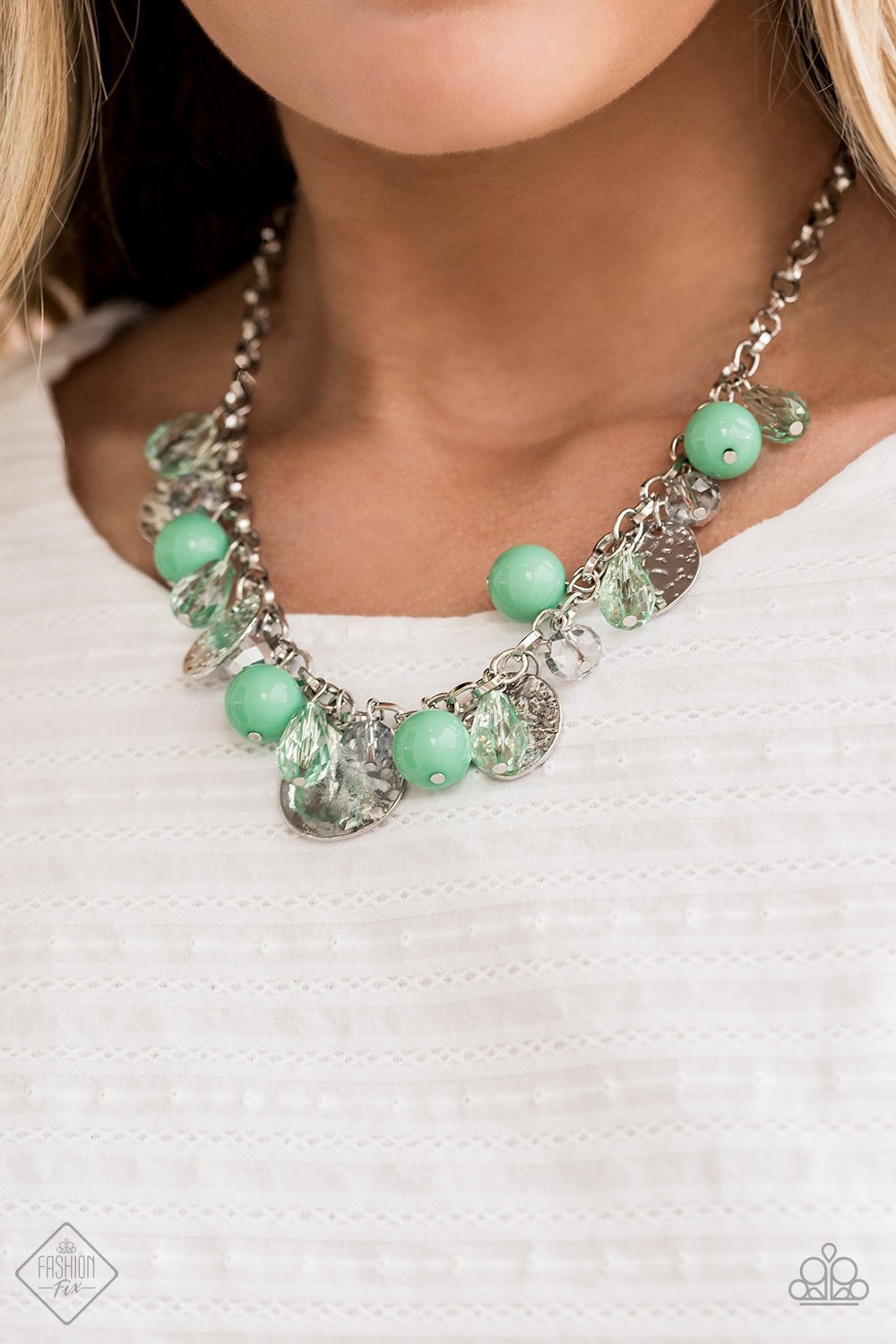 Paparazzi Accessories - Prismatic Sheen - Green Necklace