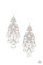 Load image into Gallery viewer, Paparazzi Accessories - Queen Of All Things Sparkly - White (Bling) Earrings
