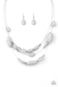 Paparazzi Accessories - Radiant Reflectios - Silver ( Gray) Necklace