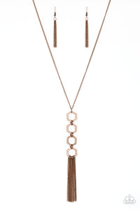 Paparazzi Accessories - Ready Set GEO - Copper Necklace
