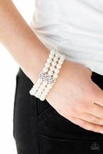 Load image into Gallery viewer, Paparazzi Accessories - Ritzy Ritz - White (Pearls) Bracelet
