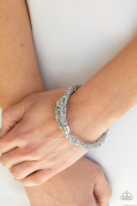 Paparazzi Accessories - Roll Out The Glitz - Silver Bracelet