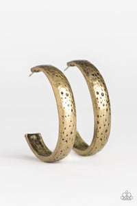 Paparazzi Accessories - Rustic Revolution - Brass Earrings