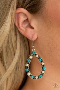 Paparazzi Accessories - Sagebrush Sunsets - Multi (Turquoise) Earrings