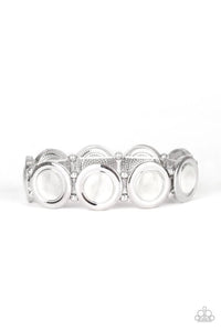 Paparazzi Accessories - Muster Up The Luster - White Bracelet
