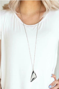 Paparazzi Accessories - Ultra Sharp - White (Bling) Necklace