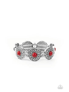 Paparazzi Accessories - Flirty Finery - Red Bracelet