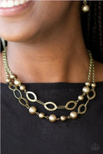 Load image into Gallery viewer, Paparazzi Accessories - Glimmer Takes All - Brass Necklace
