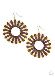 Paparazzi Accessories - Solar Flare - Yellow Earrings