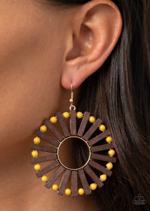 Paparazzi Accessories - Solar Flare - Yellow Earrings