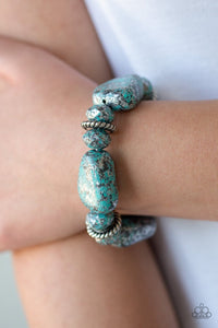 Paparazzi Accessories - Stone-Age Envy - Turquoise (Blue) Bracelet