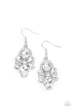 Load image into Gallery viewer, Paparazzi Accessories - Stunning Starlet - White ( Bling) Earrings
