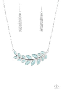 Paparazzi Accessories - Frosted Foliage - Blue Necklace