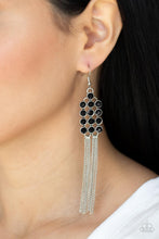 Load image into Gallery viewer, Paparazzi Accessories - Tasteful Tassel - Black Earrings
