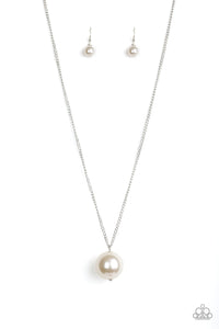Paparazzi Accessories - The Grand Baller - White (Pearls) Necklace
