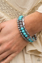 Load image into Gallery viewer, Paparazzi Accessories - Trail Mix Mecca - Turquoise (Blue) Bracelet
