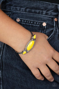 Paparazzi Accessories - Tribal Trinket - Yellow Bracelet