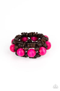 Paparazzi Accessories - Tropical Temptations - Pink Bracelet