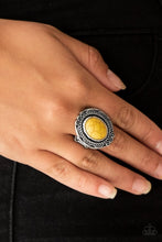 Load image into Gallery viewer, Paparazzi Accessories - Tumblin Tumbleweeds - Yellow Ring
