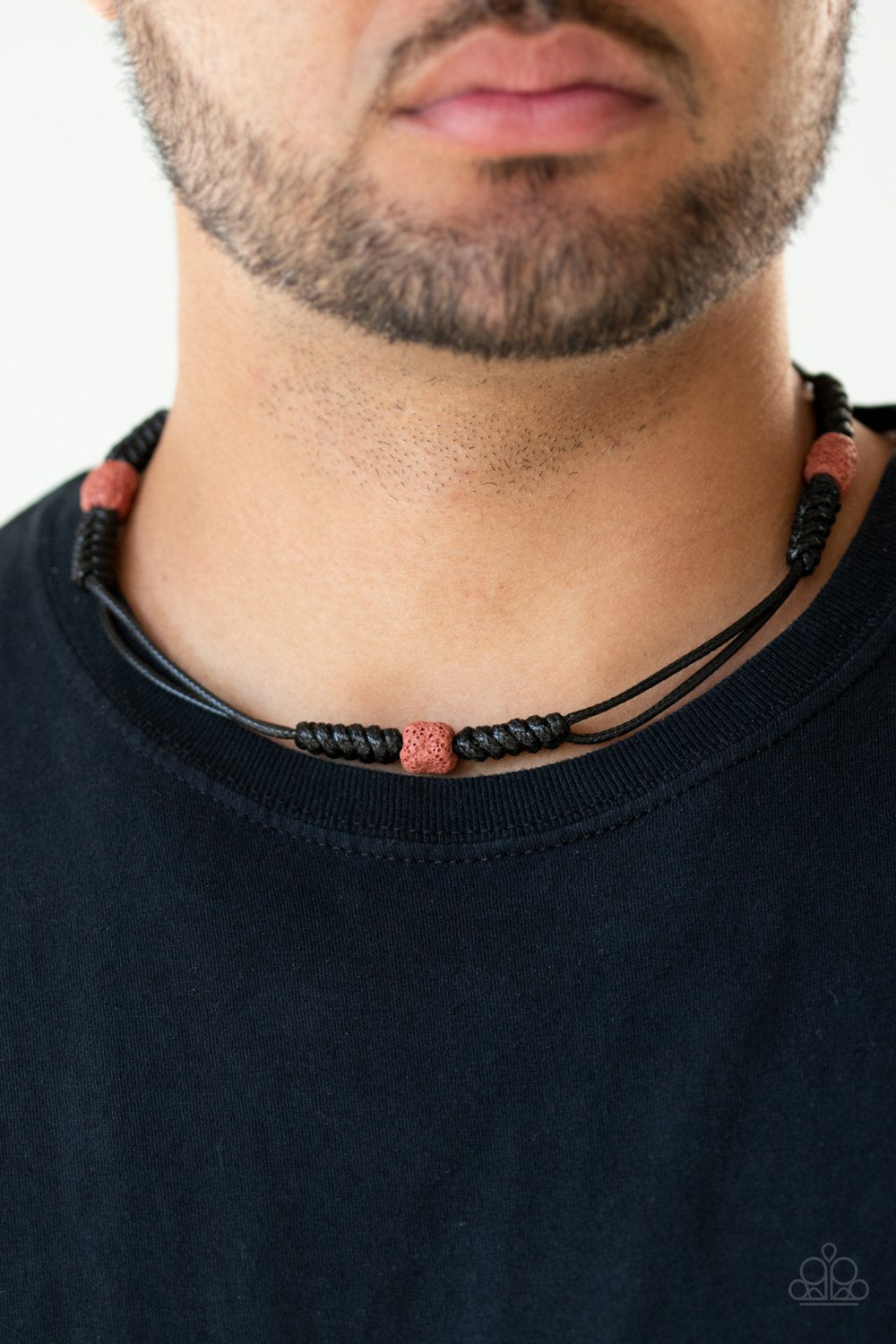 Paparazzi Accessories - Volcanic Vagabond - Red Urban Necklace