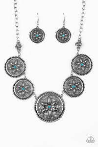 Paparazzi Accessories - Written In The Star Lilies - Blue Necklace